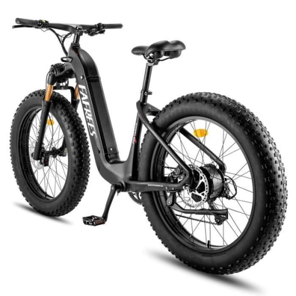 Fafrees F26 CarbonX elcykel, 1000W motor, 48V 22,5AH, 26"*4,8, SHIMANO 9-växlad, kolfiberram, elektrisk mountainbike-svart