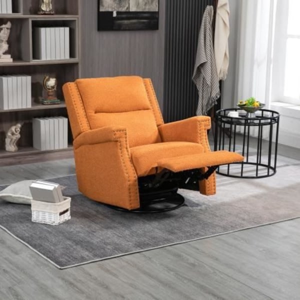 360 graders vridbar avkopplingsstol, hotell, sovrum, kontor, lounge fritidsstol, orange