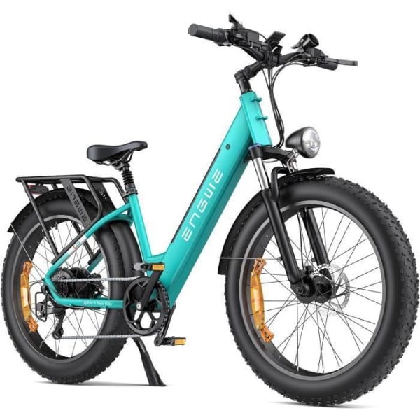 dam elektrisk vtc cykel ENGWE E26 ST 26 tum city fat bike 250W motor Räckvidd 140km dubbelfjädring 48V16AH blå