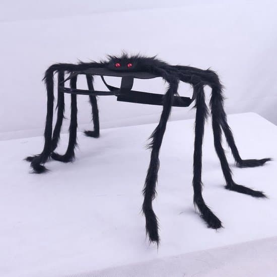Halloween-kostume til hunde og katte – Edderkoppekostume til kæledyr – Sort edderkop med flere ben – Til Halloween, cosplay, fester Størrelse M – Bryst 45–53,3 cm S