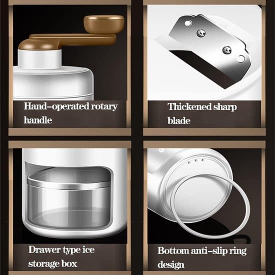 Slushy Maker – Isknuser – Isskraper – Isknuser – Shaved Ice Maker – Manuell – Hvit