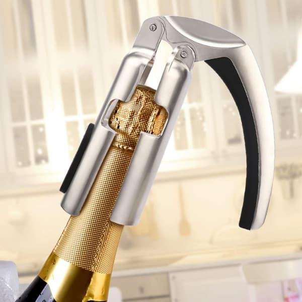 Champagneflaskeåbner Korkaftrækker til mousserende vin, Vinkorkskrue Professionelt rustfrit stål