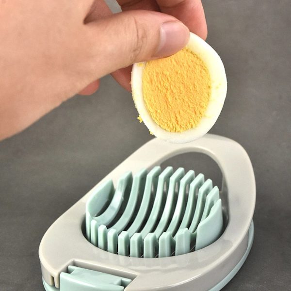 Kokt Egg Kutter Rustfritt Stål, Rustfritt Ståltråd, Tåler Oppvaskmaskin Grey Green