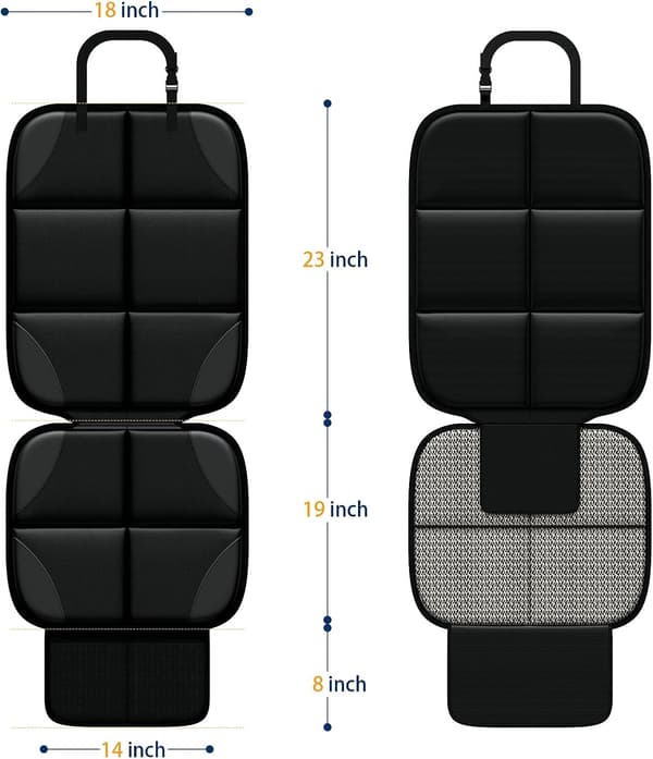 2-pack skyddsmattor för barnstolar, ISOFIX-kompatibelt underlag för barnstolar, med halkskyddsfunktion, bilstolsskydd