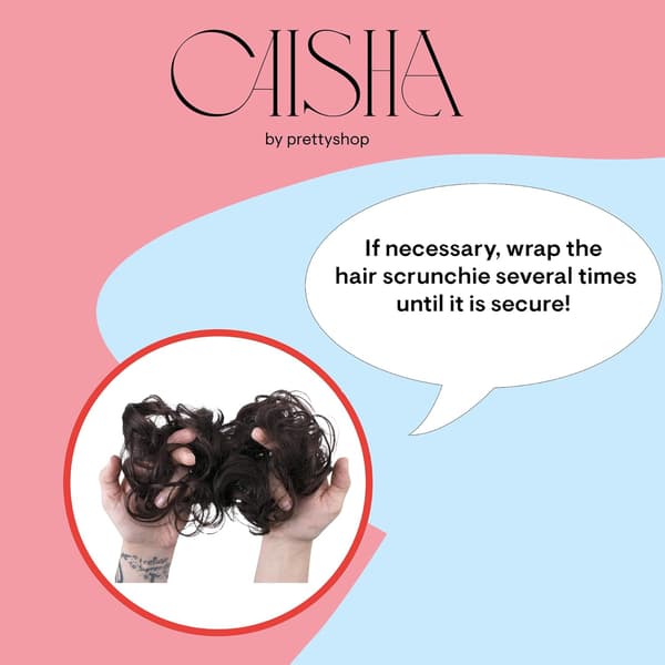 Hårstycke Scrunchy Updo Brudhårstil Voluminös Vågig Messy Bun Blond Mix