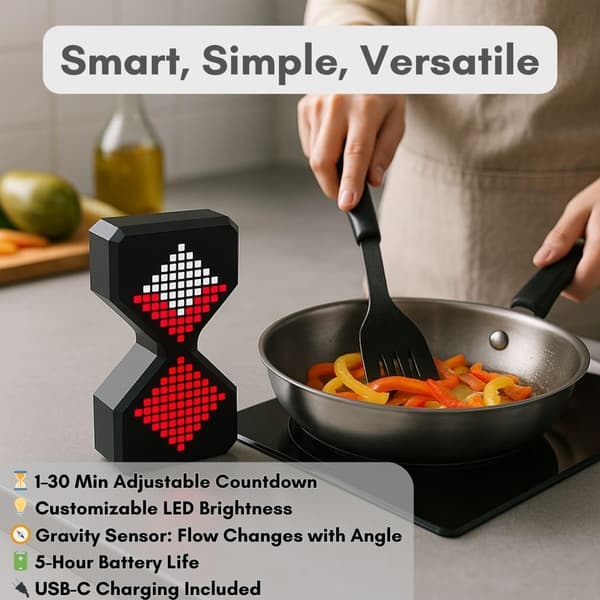 Digital Timer Timeglas – Visuel Skrivebords- og Pomodoro-timerlys