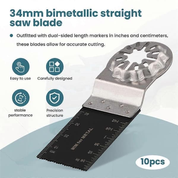 Multiverktyg, 10 st oscillerande sågblad, Starlock multiverktyg bimetallverktyg