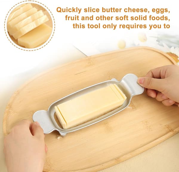 Smørkutter, Kutter for Smørkuber, Skjærer i Rustfritt Stål for Smør, Blokkost, Egg, Avokado, og Tåler Oppvaskmaskin