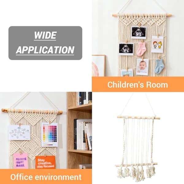 Hängande Fotodisplay Väggdekor, Vackra Minnen Bilder Foton Display Organizer Trä Rustika Ramar för Hem Sovrum Sovsal