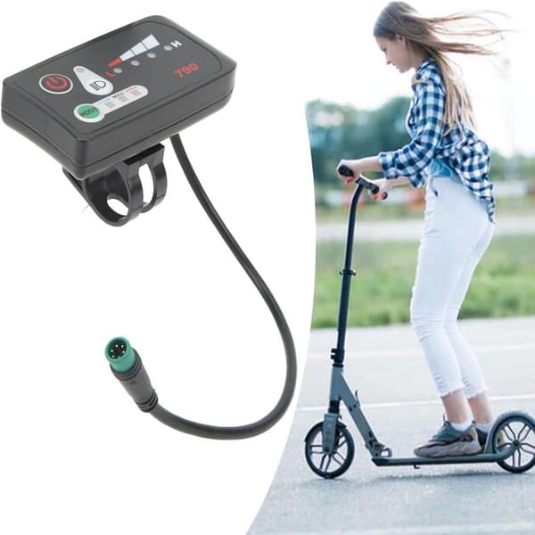Elektrisk Cykel LED Strøm Display Panel Elektrisk Cykel Modifikation Display Meter Med Vandtæt 5p Hanstik