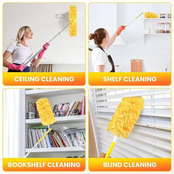 360° Duster Refills Kit, 30 Duster Refills & 1 Handle, Multi-Surface Microfiber Dusters for Pet Hair, Furniture, Blinds, Home & Office Cleaning