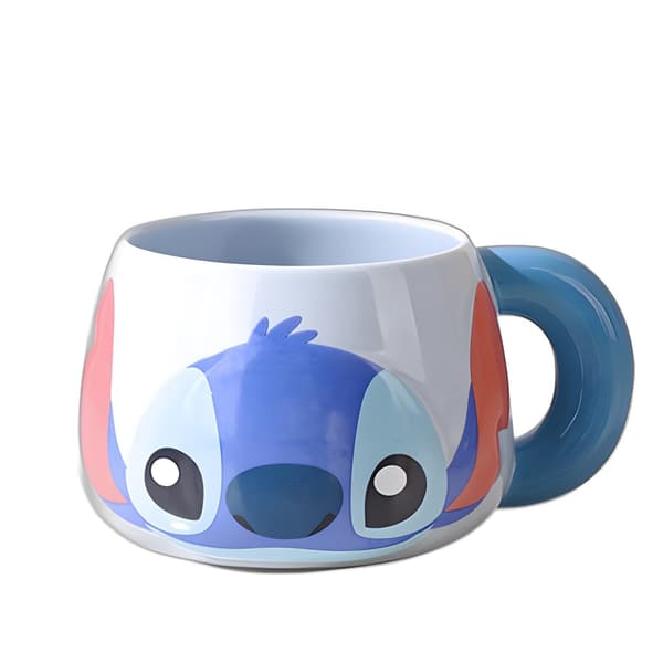 Keramisk mugg presentförpackning med sked, kaffemugg, presentförpackning för helgdagar, tecknad mugg, söt vattenkopp 500ml