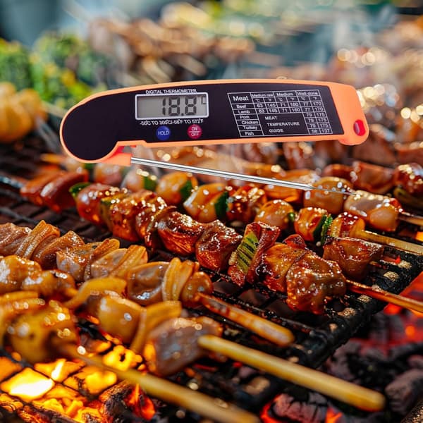 Kötttermometer, matlagningstermometer för kök, lämplig för BBQ ugn rökare fritering godis direktavläsningstermometer