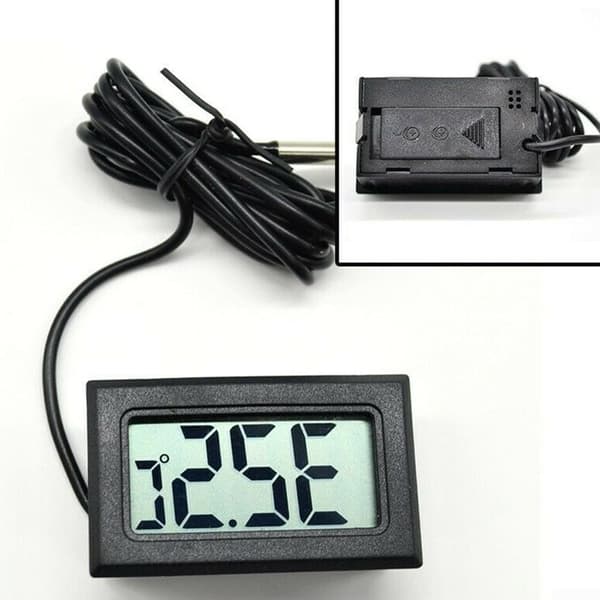 LCD-lämpömittari jääkaappeihin ja pakastimiin, 1 metriä pitkä