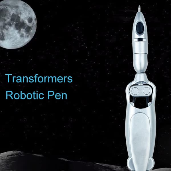 2 STK Transformers Pen Transformerende Robot Kuglepen Robot 2007 Cool Sølv
