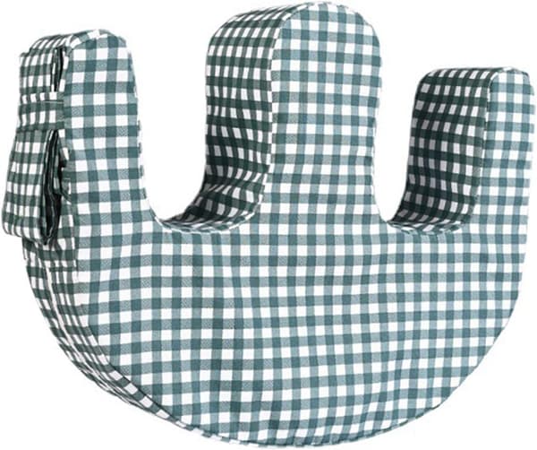 Gingham U-formad sidokudde - Multifunktionell kilkudde för sängliggande och vård efter operation