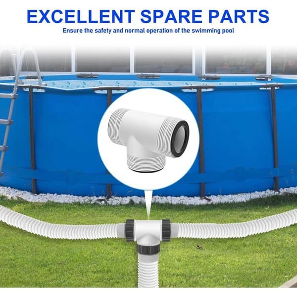 2 x 38 mm poolslangkopplingar, InteX Coleman slanganslutningssats, T-koppling, slangadapter