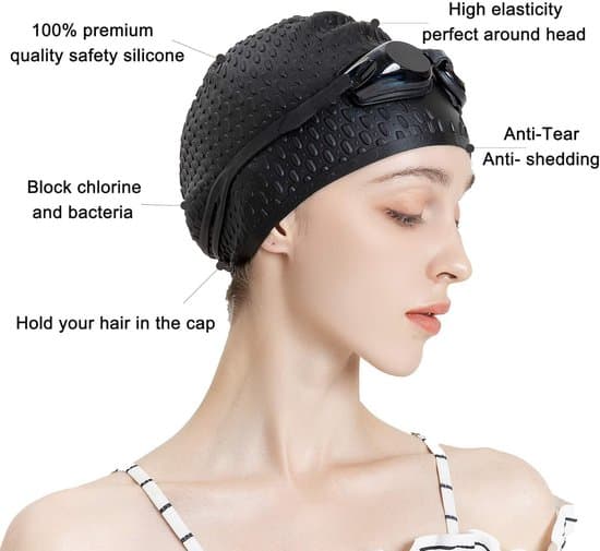 Badehette - Damebadehette - Silikonbadehette - unisex - komfortabel badehette - egnet for kort, middels og krøllete hår