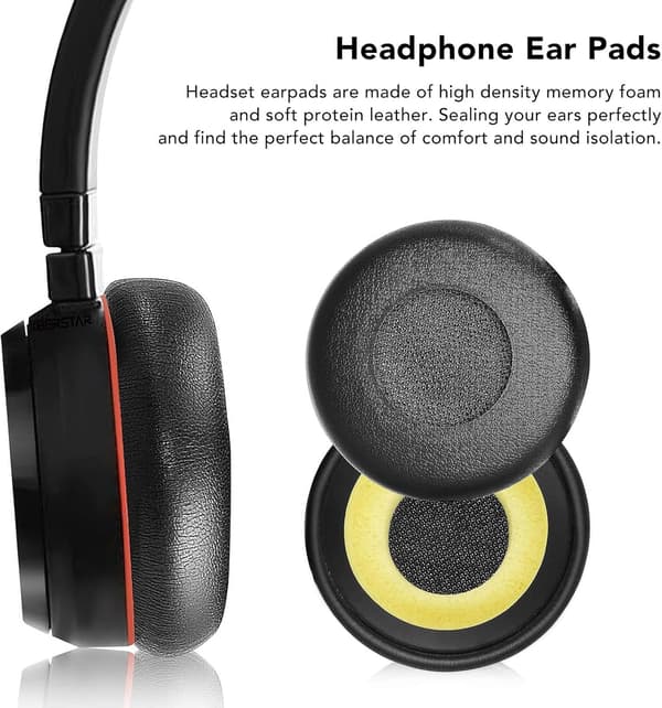 1 par engangs øreputer i skum til hodetelefoner, egnet for Jabra Evolve 20, 20se, 30, 30II, 40, 65 og 65+ headset.