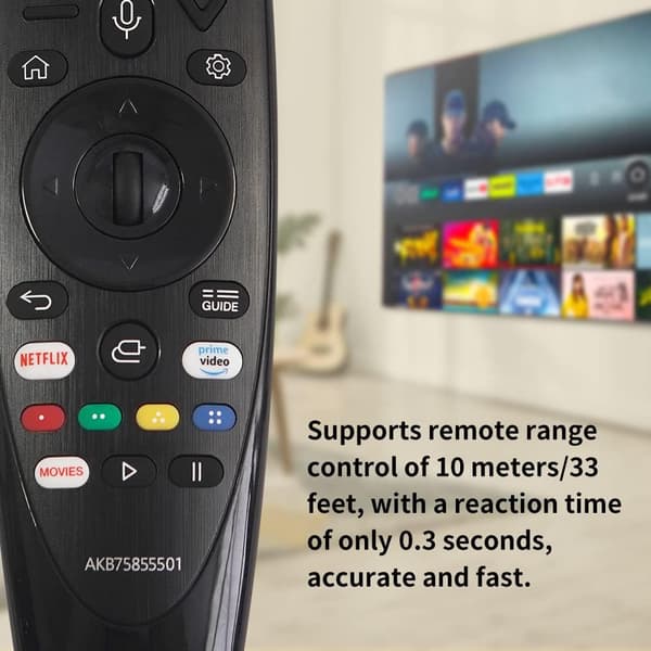 Universell fjernkontroll Magic Remote kompatibel med LG Smart TV erstatningskontroll (Ingen stemmefunksjon, ingen pekerfunksjon)
