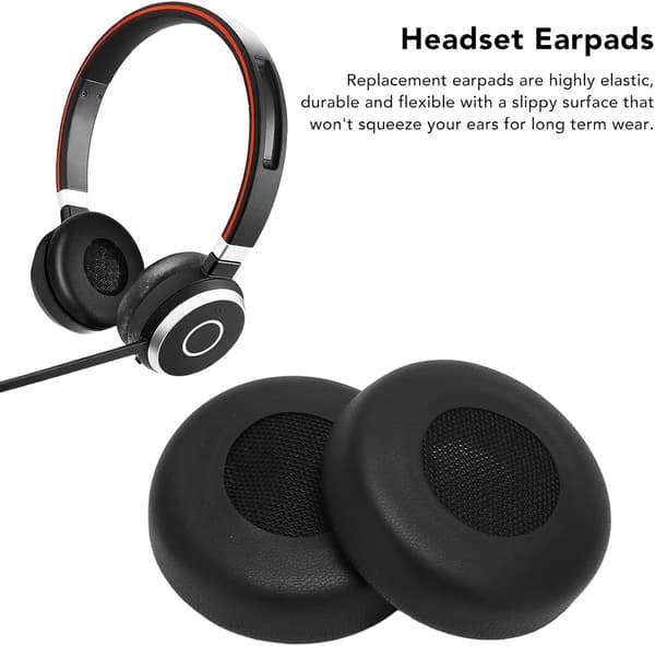 1 par engangs øreputer i skum til hodetelefoner, egnet for Jabra Evolve 20, 20se, 30, 30II, 40, 65 og 65+ headset.