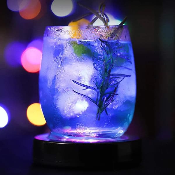 LED Drikkeunderlag Kopunderlag med Lys Gravitationssensor Drikkepuder til Bar Fest Klub, 4-pak