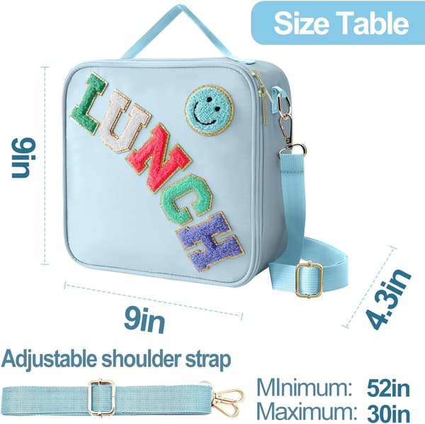 Isolert lunsjpose med justerbar skulderstropp Blue