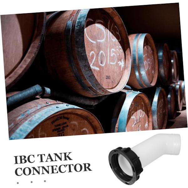 3 stk. afløbsrør til 2\" IBC 1000L - slangeforlænger og adapter
