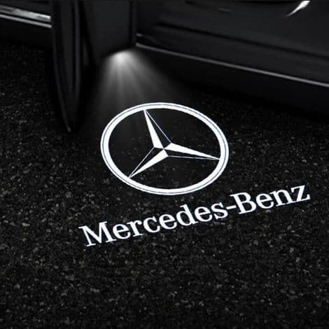 Laserlogoprojektor for bildører - Mercedes E-, C-, S-, GLA-modeller - Tilpassbar - Velkomstbelysning