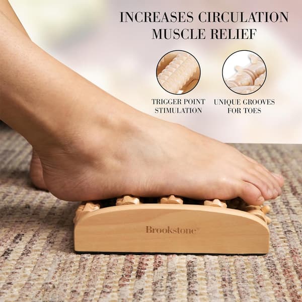 Fotmassage Roller för Lindring av Plantar Fasciit - Trämassage Roller för Fothälsa Stimulerar Reflexer