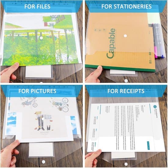 30 x A4 Mapp Mappar Transparent perforerad plast A4-mappar med snäppstängning och etikett för dokument, papper, kort (vit)