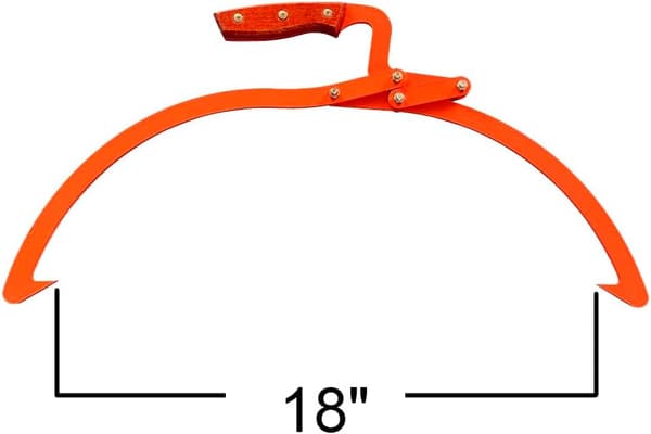 Tømmerklo med trehåndtak, 2 klør, sklisikkert grep, verktøy for løfting, håndtering, sleping og bæring av tømmer (30 cm)