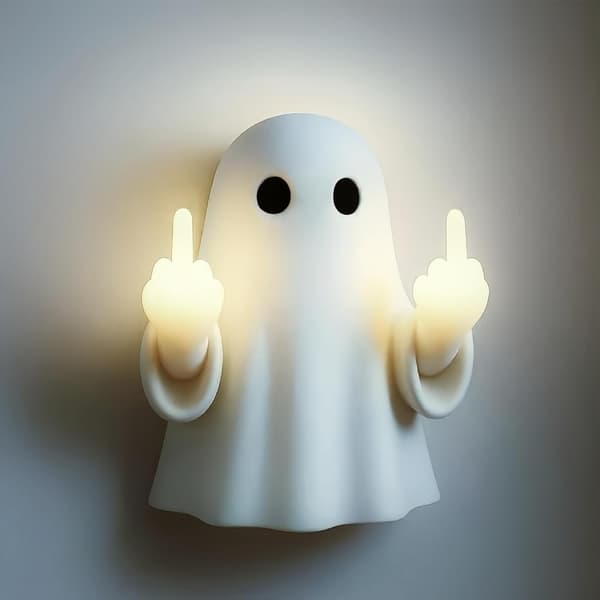 Halloween Vägglampa Långfinger Söt Spöke