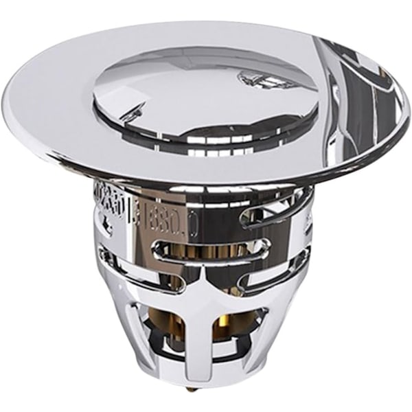Badrumsvaskpropp Universal Handfat Avloppspropp Pop-up Koppar Avloppssil 6.2cm Silver