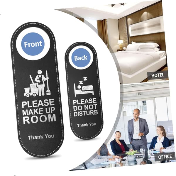 2 st Kontorsdörrskylt: Stör Ej. Vänligen gör en dubbelsidig dörrskylt. Hotelltjänster.