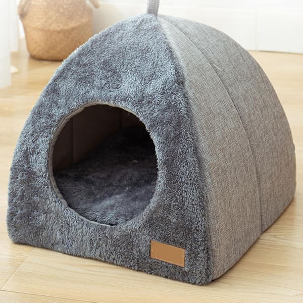 Kattehule Seng for Katter og Små Hunder - Telt Igloo med Avtakbar Vaskbar Matte