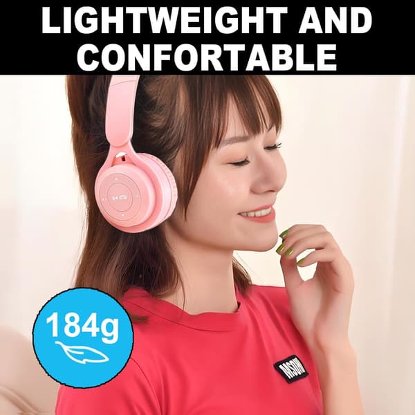 Trådlösa hörlurar barnhörlurar barnhörlurar Bluetooth-hörlurar barnhörlurar (rosa)