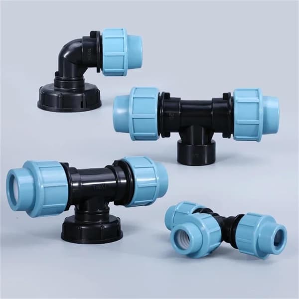 Tankadapter 1 1/2 3/4 tommer groft gevindfittings albue lige udløbsforbindelse plast 1 stk (T-forbindelse, DN15 (20MM))