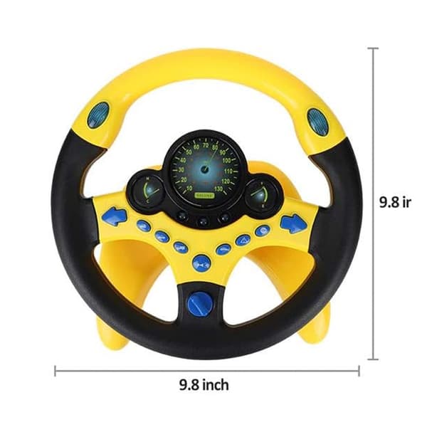 Simulator Kørekontrol Simulator Rat Co-pilot Legetøj Børns Pædagogiske Talende Legetøj Lille Rat Legetøjsgave yellow