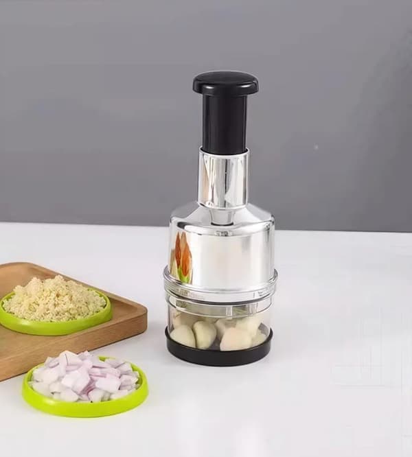 Manuel grøntsagshakker Let og kompakt Manuel foodprocessor til hvidløg, løg, urter og grøntsager