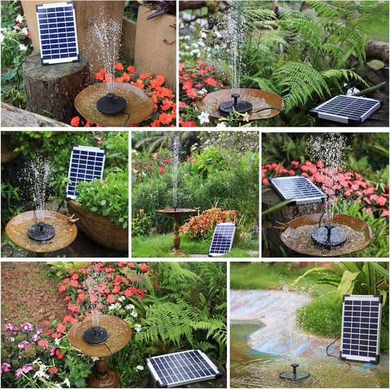 Solar Springvandspumpe – 5W Solpanel Kit – Havefontæne – Udendørs Vandfunktion – Solar Havefunktion – Velegnet til Minidamme, Haver og Pools
