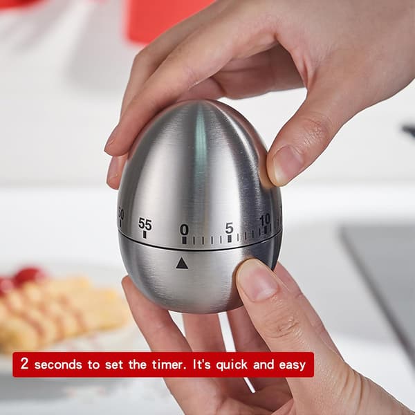60-minutters eggtimer, kjøkkentimer, opptrekkstimer 0-60 minutter, klasseromstimer, visuell timer for barn