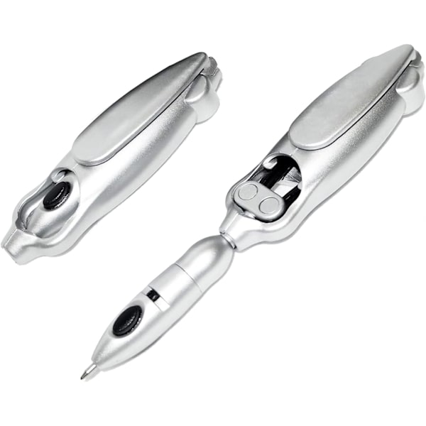 2PCS Transformers Pen Transforming Robotic Ballpoint Pen Robot 2007 Cool Silver