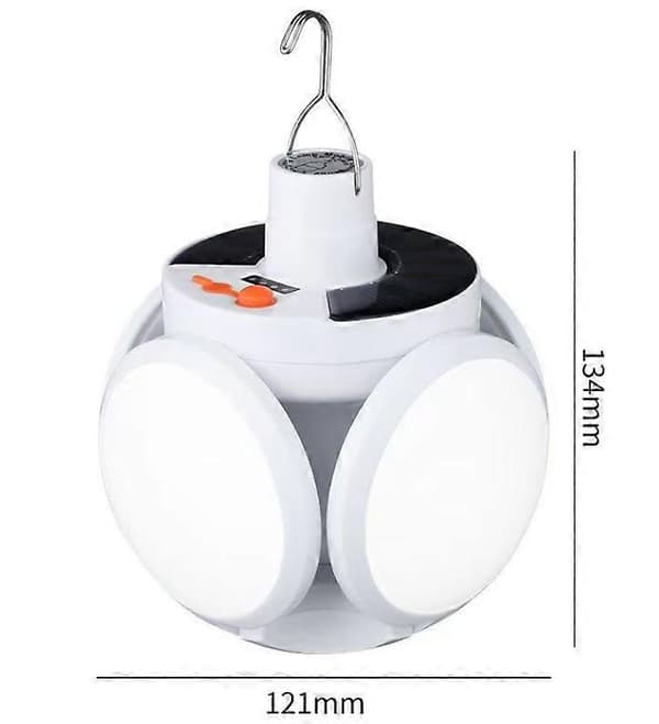 LED solcellelykter og lommelykter, USB oppladbart teltlys for fotturer og camping