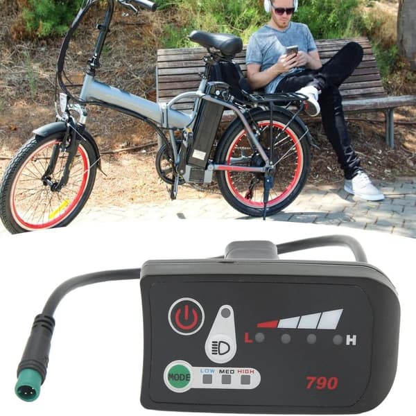 Elektrisk Cykel LED Strøm Display Panel Elektrisk Cykel Modifikation Display Meter Med Vandtæt 5p Hanstik
