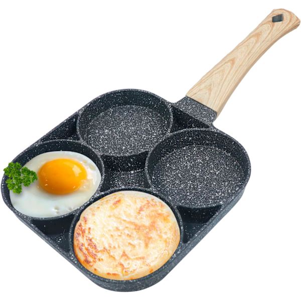 Non-stick eggpanne, kan steke 4 egg samtidig