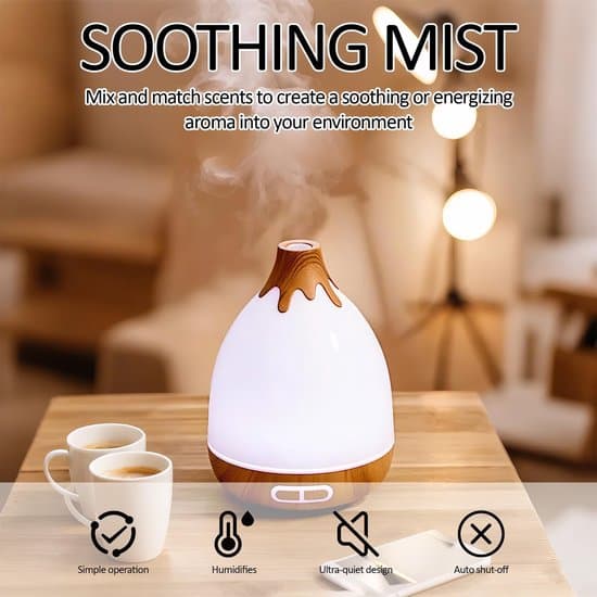 Aromaspridare 300ML - Aromaterapi - Luftfuktare - Aromaterapi - Doftspridare - Aromaspridare - Ljust Trä