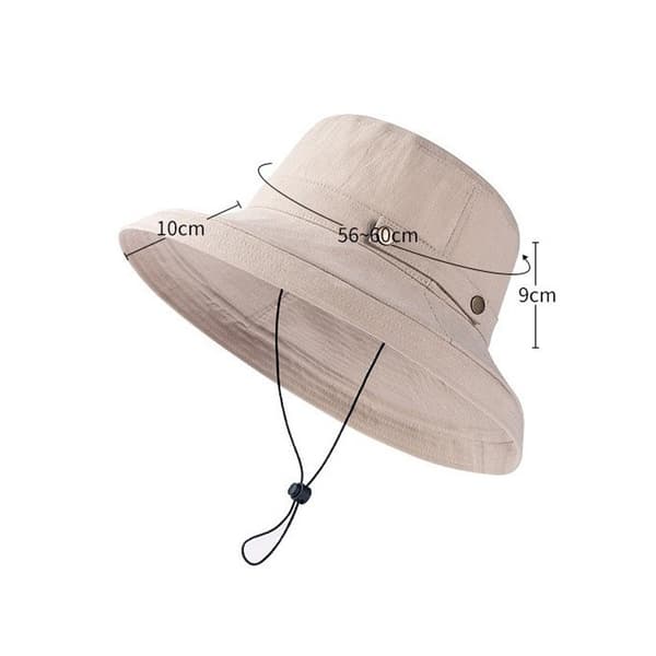 Bomulls solhattar med bred brätte för damer, sommarhatt för stranden, bucket-hatt för resor