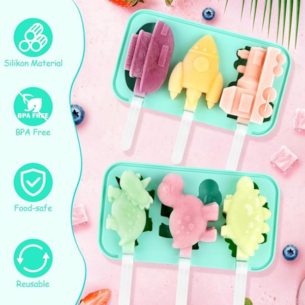 Miniisformar - Isformar - 2-pack Isformar - Isbitar är lätta att ta bort - för barn och vuxna - grönsaker