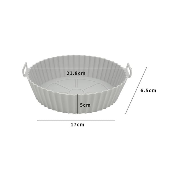 3-delt silikon airfryer-sett, gjenbrukbart, matvaregodkjent materiale, bake-/kokebrett